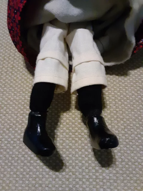 Antique Vintage Bisque? Porcelain? & Cloth Dollhouse Doll ~Beautiful #6 7