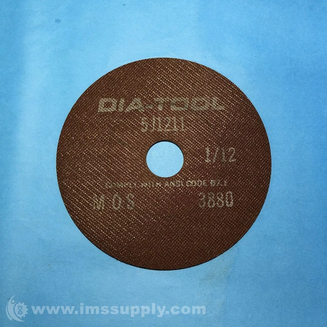 Dia-Tool 5J1211 1/12 Cut-Off Wheel, 8" OD FNIP