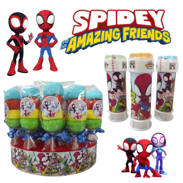 Spidey 25 marshmallow + 25 bolle personalizzate a tema