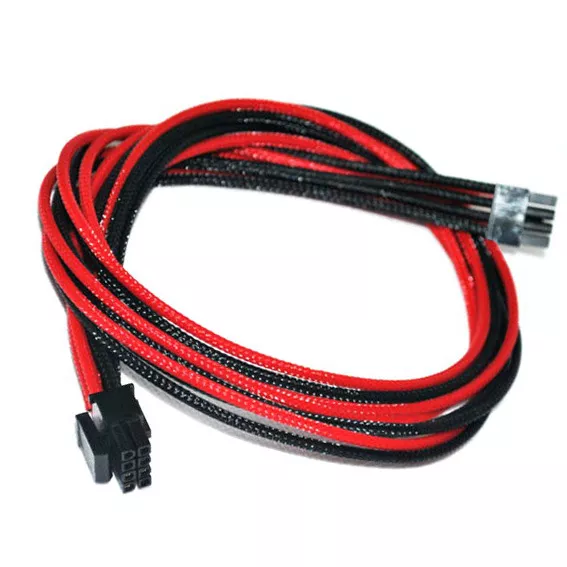 8pin pcie Red Black Sleeved Power Supply Cable EVGA E-Series G3 / G2 / P2 / T2