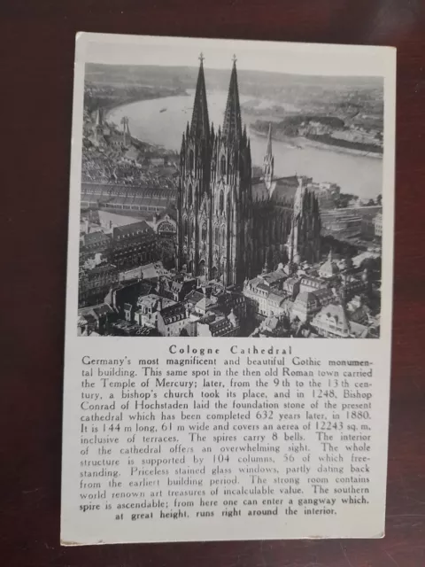 Old Postcard Cologne Cathedral RP