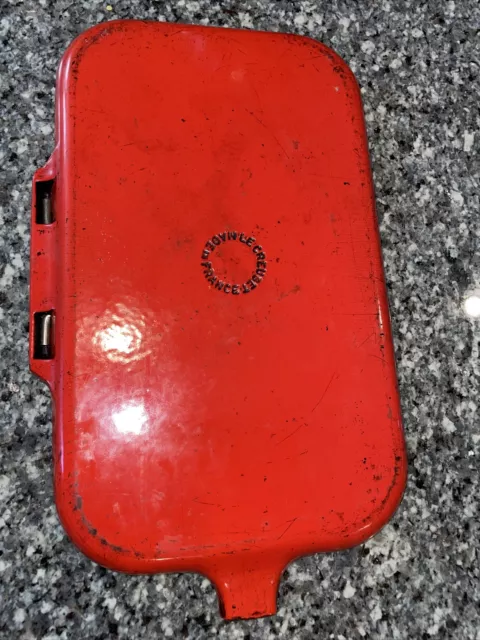 Le Creuset Heavy Cast Iron Fish Grill Pan Red Enamel Used