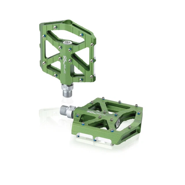Paire De Pédales Plateforme Vélo – Vert – Filetage 9/16 Pouce