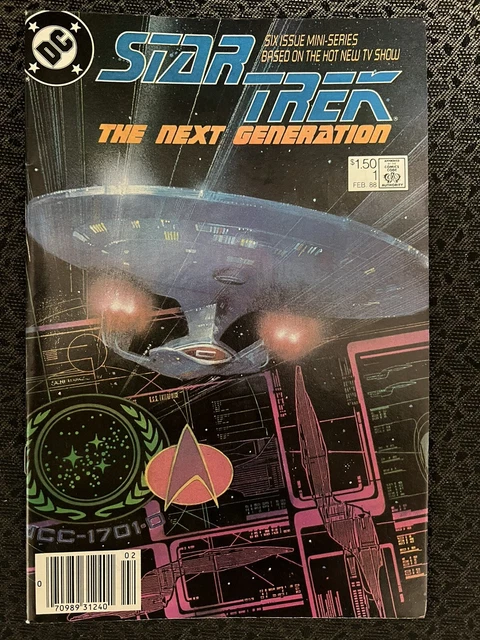 Star Trek The Next Generation # 1 Comic Book / Dc Comics / Feb 1988 / Newstand