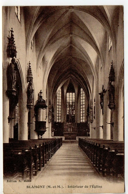 BLAMONT - Meurthe et Moselle - CPA 54 - l' intérieur de l'église
