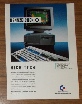 RARA pubblicità Commodore personal computer Amiga PC Networking Division 1990 