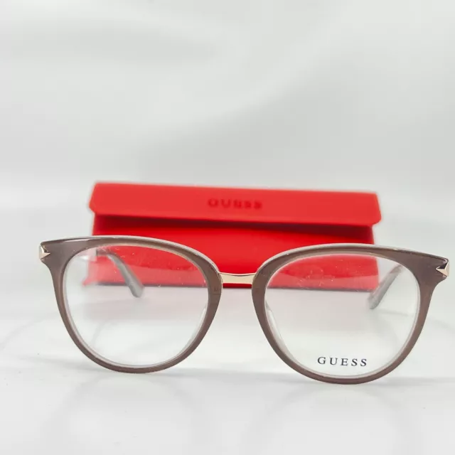 Guess Eyeglasses GU2753 045 Womens Brown Gold Round Frames 51[]17 140 mm 2