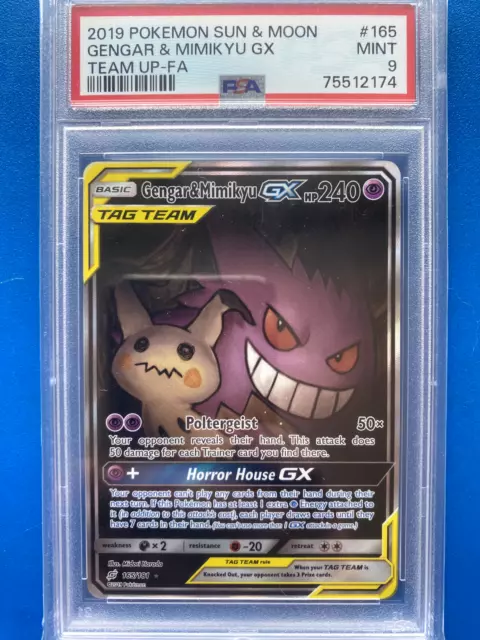 Pokemon Card Gengar & Mimikyu gx Team Game 165/181 Near Mint Italian