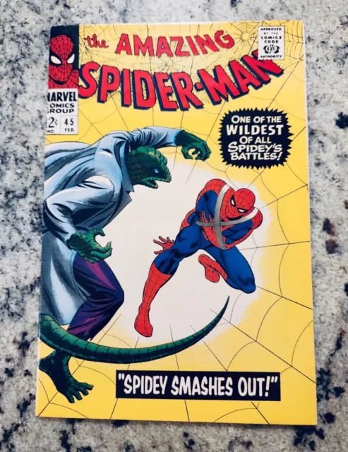 23-288: Amazing Spider-Man # 45, 1967, VF/NM 9.0! The LIZARD! Increased BONUS!