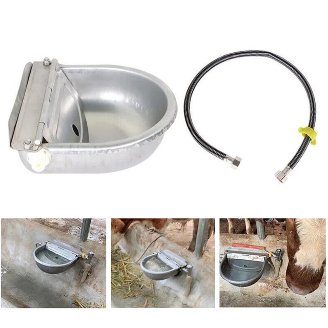 Water Trough Bowl Waterer Drinking Horse Sheep Dog  Auto Stainless Float Valve