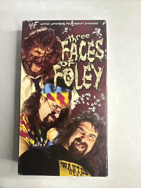 Wwf Foley WWF THREE FACES Of Mick Foley VHS 1998 Cactus Jack Mankind Dude Love ...
