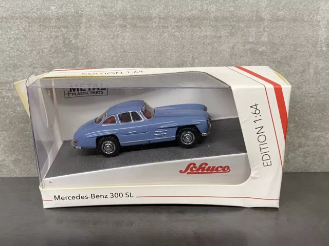 1:64 SCHUCO MERCEDES-BENZ 300 SL Blue Model Car *RARE*!! BOXED!