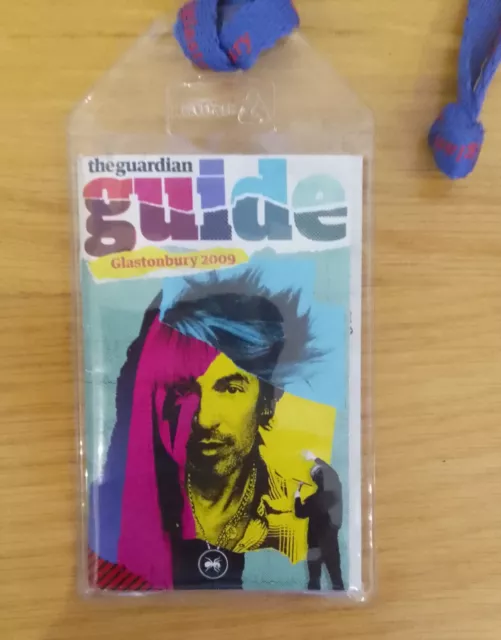 The Guardian Glastonbury Guide 2009 in lanyard  - VGC