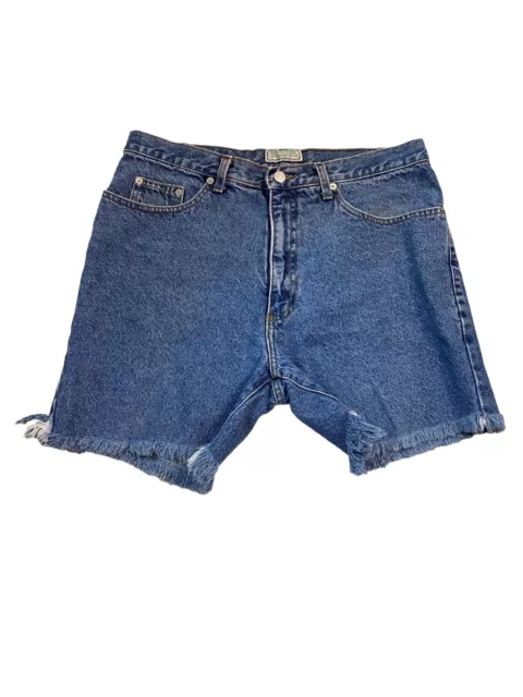 Levis Shorts Mens 34x32 Blue Denim Cut Off Jeans Jorts Post Malone Style  Casual