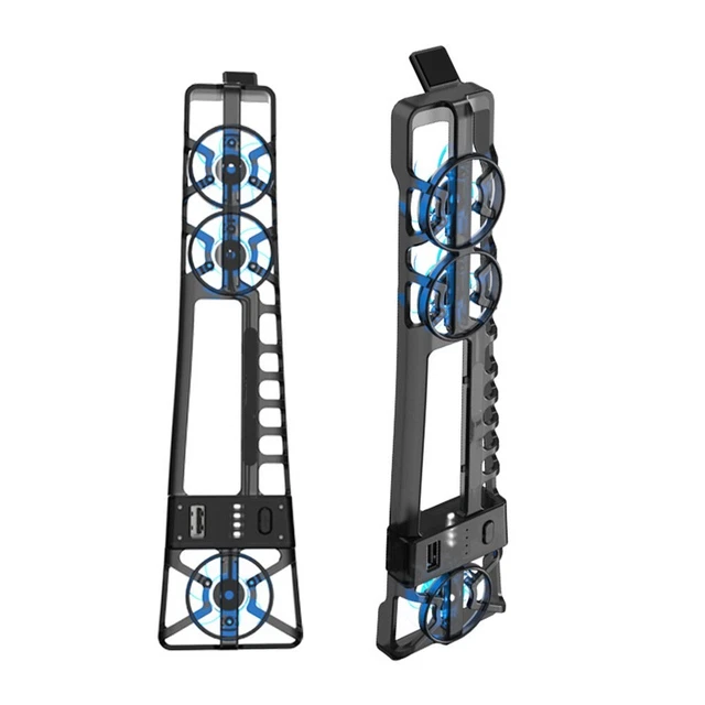 Ventilateur Refroidissement PS5 PRO Avec LED - Double Vitesse, Silencieux, Compatible Toutes éditions