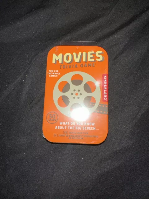 Movies Trivia Game by Kikkerland - New/Sealed Family Fun Card Game (4 Pieces)