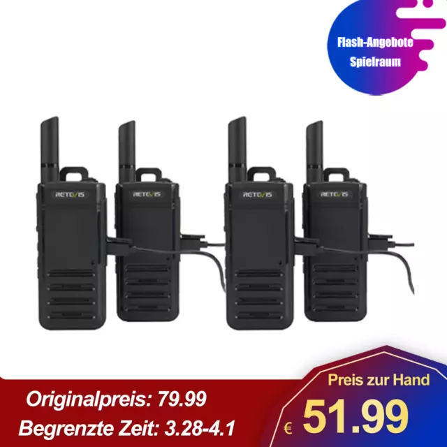 Retevis RB639 PMR446 Walkie Talkie Allarme Radio Bidirezionale per Ristoranti