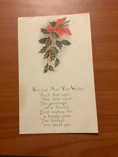 Kindest New Year Wishes  Postcard