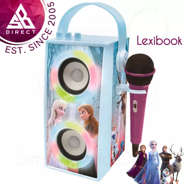 Disney Frozen 2 Portable Bluetooth Speaker with Lights & Microphone│Rechargeable