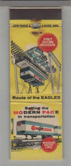 Matchbook Cover - Railroad - Missouri Pacific Lines Setting The Modern Pace