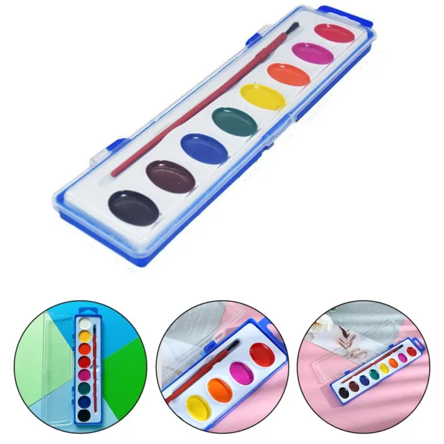 Aquarellfarbe Malen -Palette -Set Vollfarbene Schwell 10 Farben Aquarellfarben