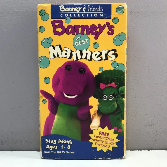 BARNEY FRIENDS COLLECTION Best Manners VHS Video Tape VTG Sing Along ...