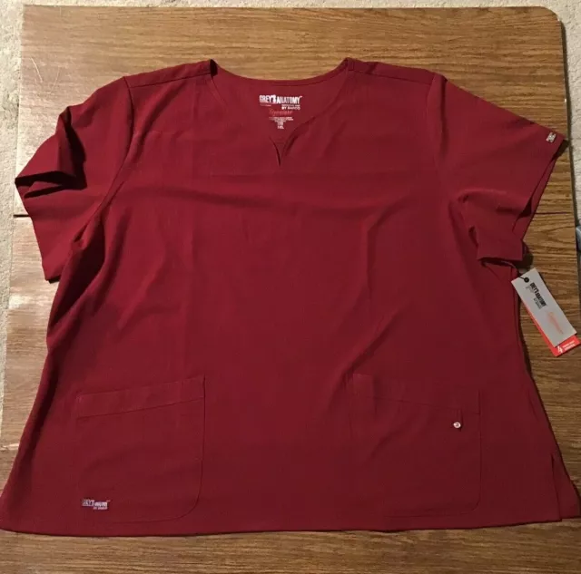 Grey's Anatomy Scrub Top Shirt Women's Misses 5Xl Nwt Super Comfy