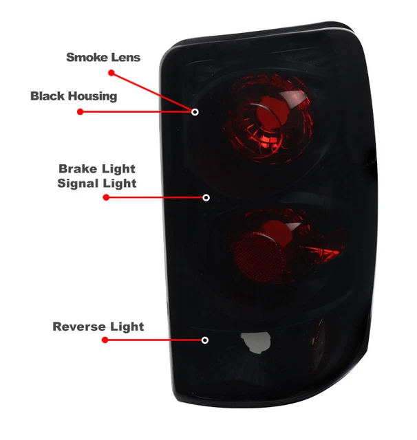 JX Accessories Smoke LED Third Brake Light For 2000-2006 Tahoe Suburban Yukon XL – Roof Stop Lamp With Chrome Housing