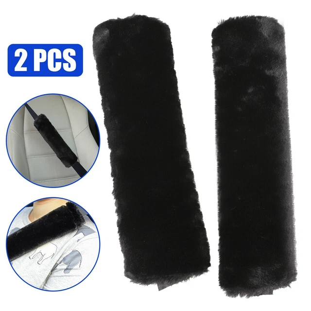Auto pelle di Pecora Sedile Cintura Cover, 2PC Morbido Spalla Cinturino Pads