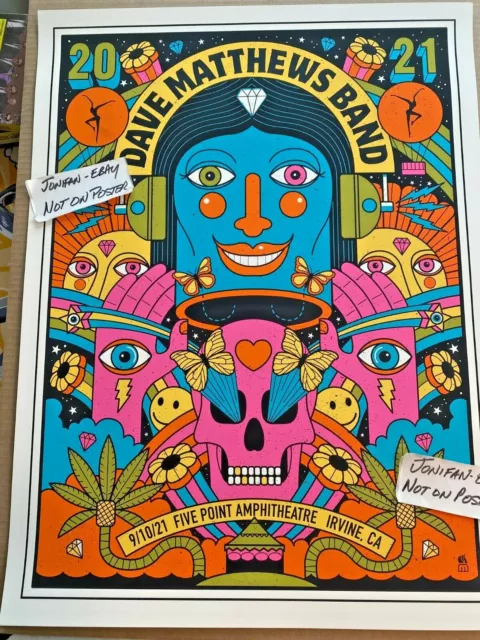 DAVE MATTHEWS BAND Irvine CA 9-10-2021 SE Screen Print Poster #/900 METHANE