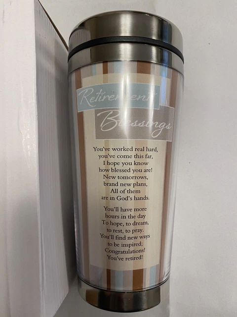 Dicksons 16 oz. Stainless Steel Insulated Travel Mug Retirement Blessings NIB 2