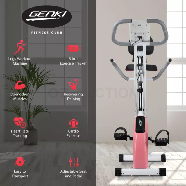 Genki 3 In 1 Folding Exercise Bike Magnetic X-Bike Home Gym Spin Bicycle Fitness 3