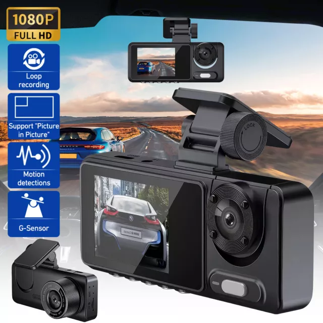 1080P Dual Lens Auto DVR Video Dashcam Recorder Kamera KFZ G-Sensor Cam Neu 2023 2