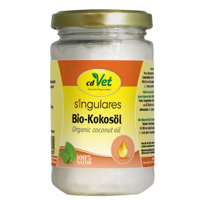 cdVet Singulares Bio-Kokosöl 200 ml Hunde | Katzen | Zeckenabwehr