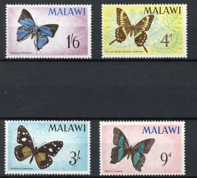 [BIN21609] Malawi 1966 Butterflies good set very fine MNH Stamps