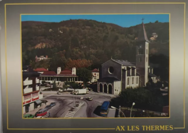 CPSM AX-les-Thermes la place du Breilh dept-09