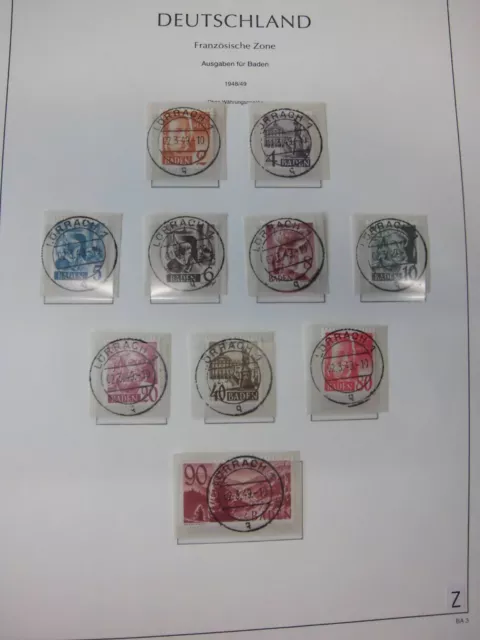 AUSNAHME-Sammlung Französische Zone komplett voll-gestempelt LUXUS geprüft (1472