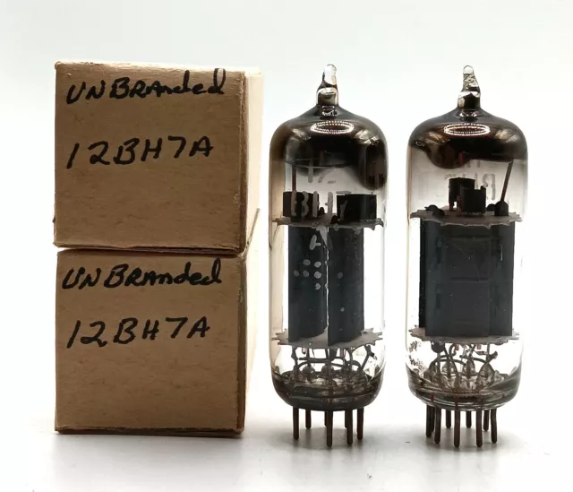 12BH7A Vacuum Tube Unbranded Double Triode Tube. 7032. 12BH7.
