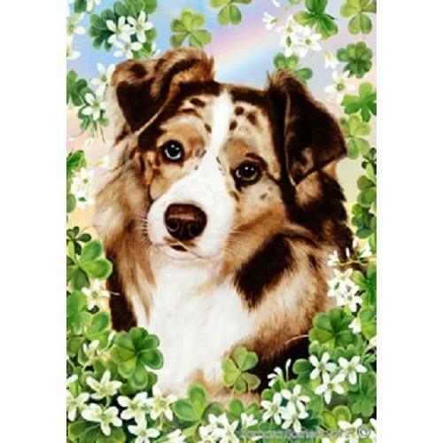 Clover Garden Flag - Red Merle Australian Shepherd 322021