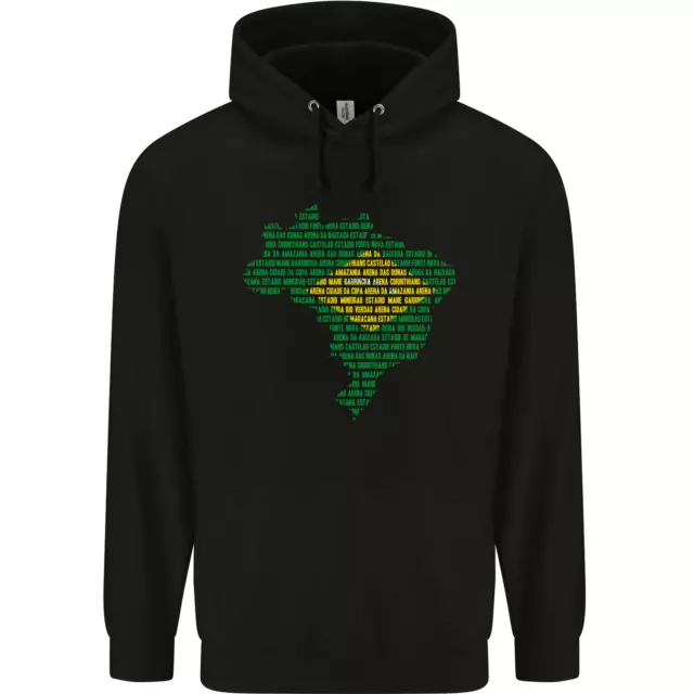 Brasilianischer Flagge Word Wolken Fußball Brasilien Herren Kapuzenpullover