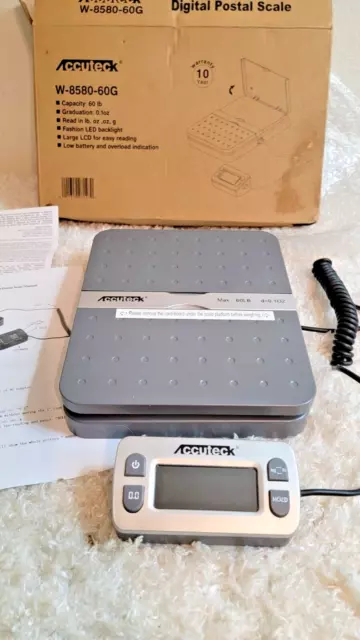 Accuteck W-8580-60lbs, Digital Postal Scale, Battery Operated