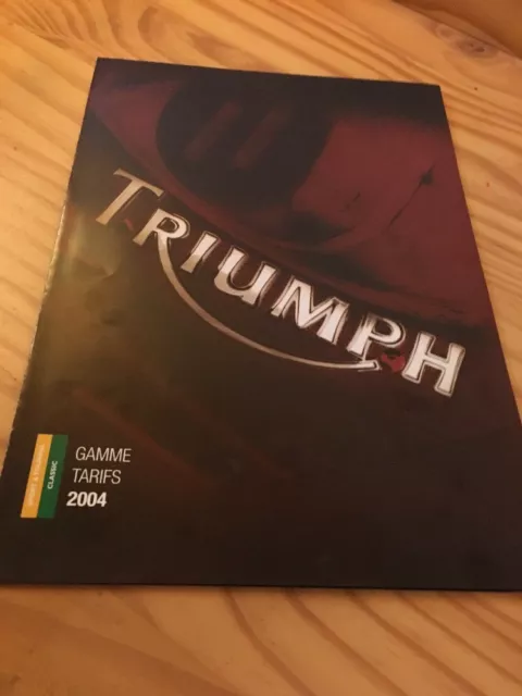 Triumph gamme 2004 prospectus moto brochure prospekt dépliant français