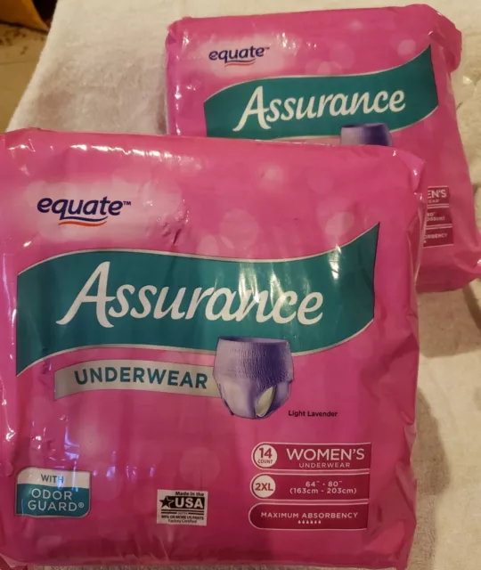 ASSURANCE UNDERWEAR WOMEN'S Size XL, 29 of 32 Count New Open Package  48-64 $7.49 - PicClick