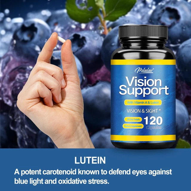 VISION SUPPORT - Vitamin A,Lutein -Reduce Eye Fatigue and Improve ...