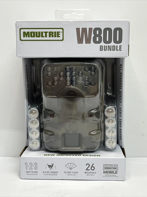 New Moultrie W800 26MP Game Trail Deer Security Camera Bundle