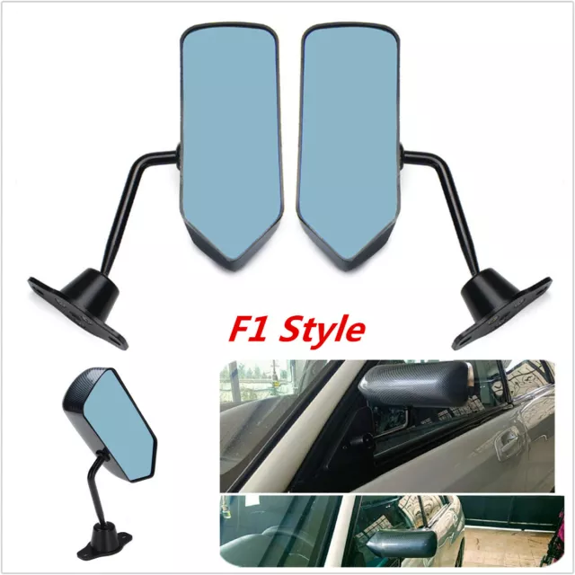 2x  F1 Style Carbon Fiber Color Car Vehicles Racing Side Rear View Mirrors