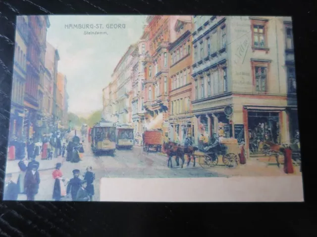 AK Hamburg St. Georg Steindamm ca. 1905