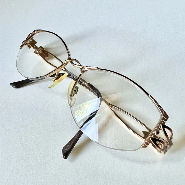 Vintage CAZAL Germany Gold Brown Art Deco Frames Eyeglasses Sunglasses 52