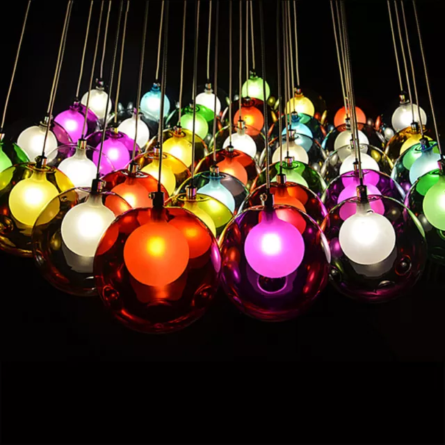 Colorful Bubble Glass Pendant Light G4 LED Chandelier Ceiling Lamp Fixtures 3