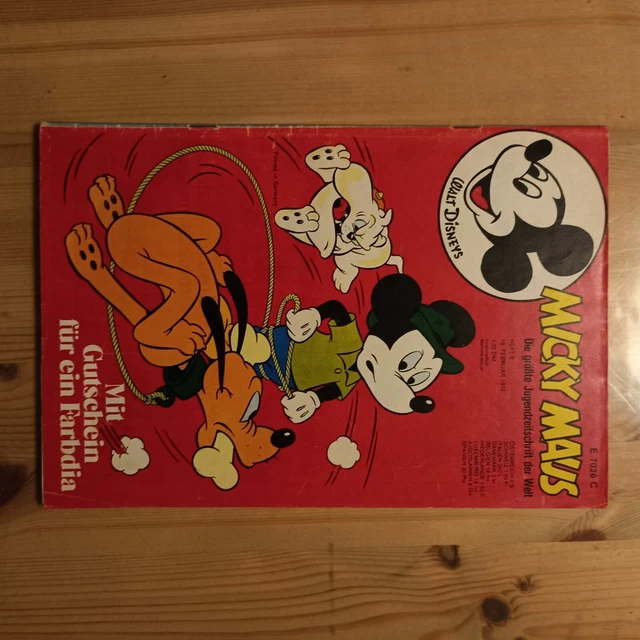 Micky Maus 1972 Heft 8 Walt Disney, Z. 1-2 mit allen Beilagen